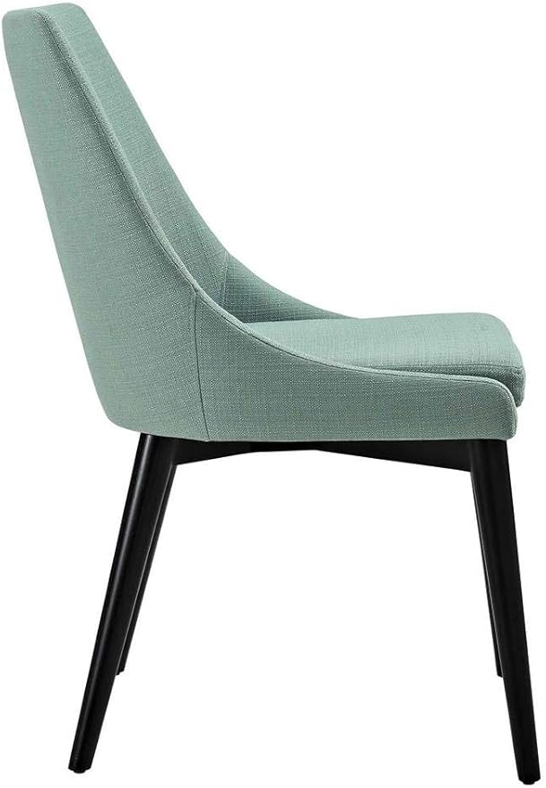 Modway Viscount Mid-Century Modern Upholstered Fabric Two Kitchen and Dining Room Chairs in Laguna