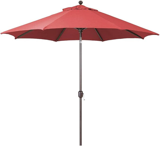 Galtech Large 11FT Outdoor Tilt Umbrella, Octagon Design, Sunbrella Fabric with 5 Year Warranty, Bronze Frame, Crank Opening System
