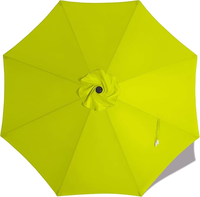 MASTERCANOPY Patio Umbrella 10 ft Replacement Canopy for 8 Ribs-Lemon Green Canopy Only