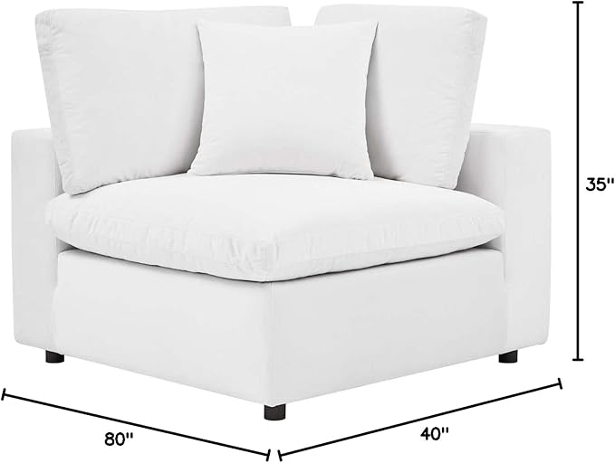 Modway Commix Down-Filled Overstuffed Performance Velvet Loveseat