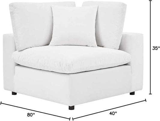 Modway Commix Down-Filled Overstuffed Performance Velvet Loveseat