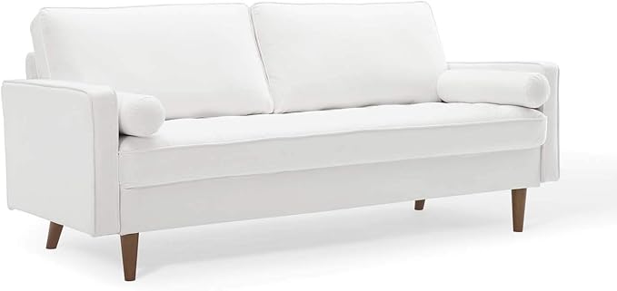 Modway EEI-3764-WHI Valour Performance Velvet Sofa, White