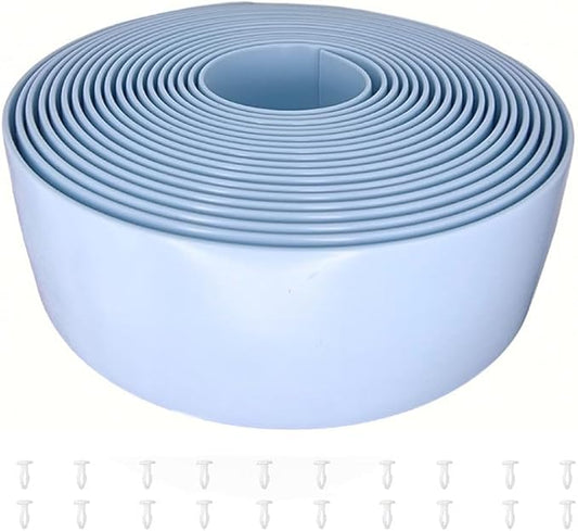 1.5" x20' ft Vinyl Straps for Patio Chairs Repair Kit Outdoor Patio Lawn Furniture Lounge Replacement Strapping Matte Finish (Baby Blue) + 20 Free Rivets