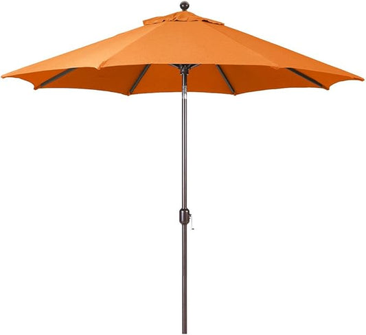 Galtech Deluxe Auto Tilt Market Umbrella, 7.5ft - Outdoor Patio, Deck, Pool, Backyard Stand Alone Umbrella - Octagon, Heavy Duty w/Bronze Frame & Sunbrella Fabric (Tuscan)