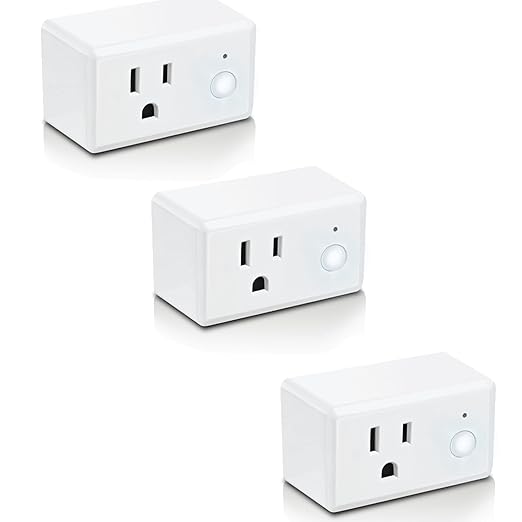 Feit Electric Indoor Smart WiFi Plug Compatible with Alexa and Google Home (3 Pack)