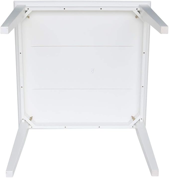 International Concepts Solid Wood Top Height Dining Table, White