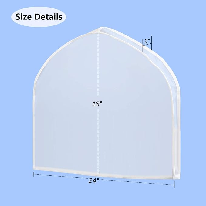 KEEGH Extra Wide Garment Shoulder Covers Bag (Set of 12) Breathable Hanging Closet Suit Organizer Keep Clothes Shoulder Clean, 2" Gusset Hold More Coats, Jackets, Dress