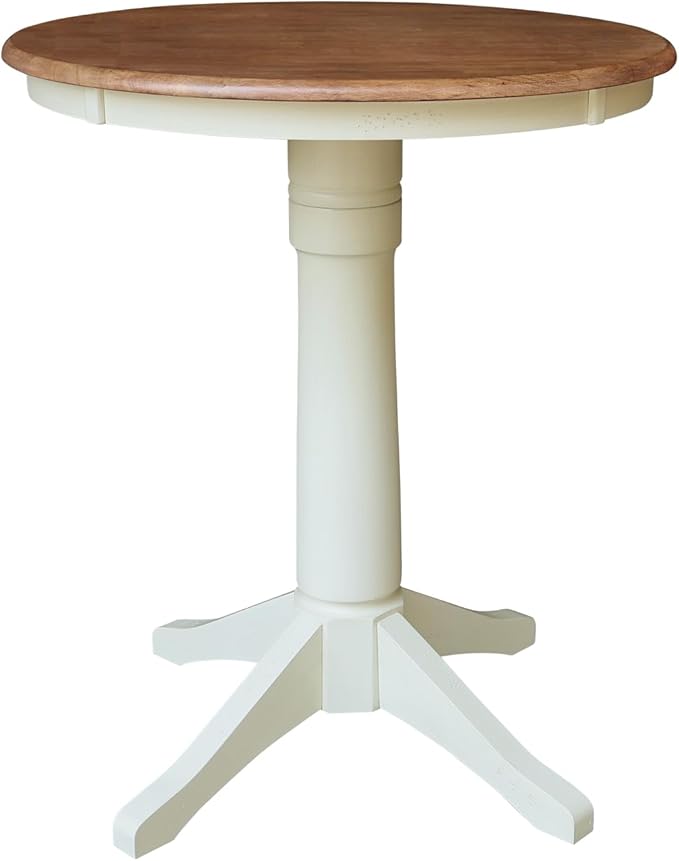 IC INTERNATIONAL CONCEPTS 30" Round Top Pedestal Dining Table 35.9" High - Multi-Color