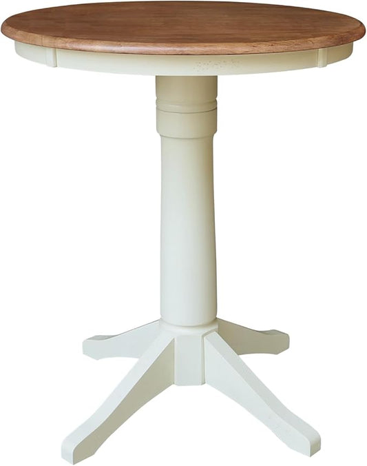 IC INTERNATIONAL CONCEPTS 30" Round Top Pedestal Dining Table 35.9" High - Multi-Color
