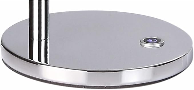 JONATHAN Y 13.5" Chrome Modern Integrated LED Task Lamp, Contemporary Iron Metal Desk Lamp for Home Office, Dimmable, Silk-Wrapped Cord, ETL Listed JYL7004A