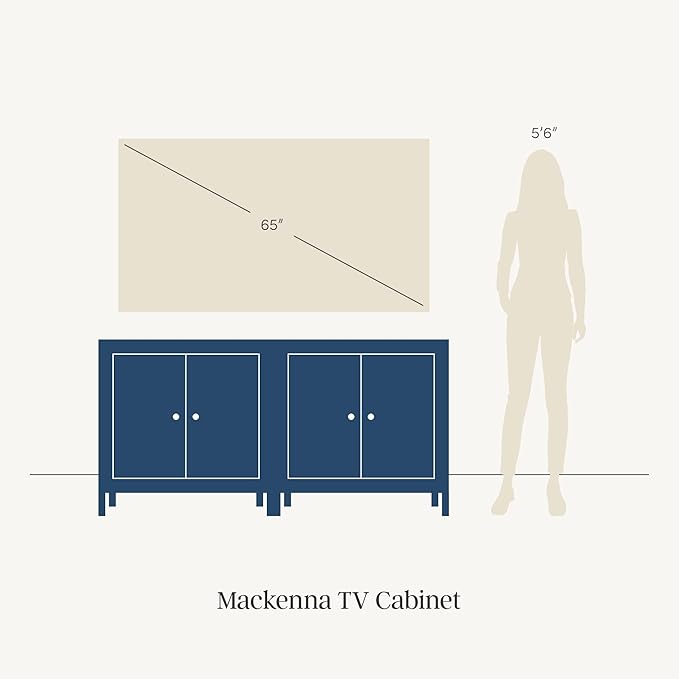 Nathan James Mackenna Metal and Glass Sideboard Accent Cabinet with Two Doors, Oak Credenza for Kitchen or Living Room Set of 2