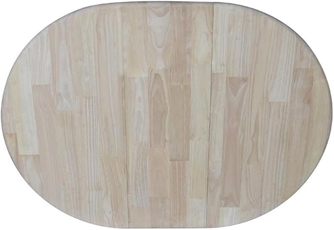 International Concepts 36" Round Top Pedestal Table with 12" Leaf-28.9" H-Dining Height, Unfinished