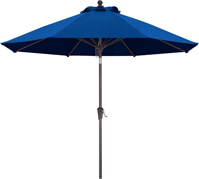 ABCCANOPY OLEFIN® 5-Year No Fading 9FT Patio Umbrella, Outdoor Table Umbrella with 8 Sturdy Ribs for Deck, Backyard, Yard (Royal Blue)