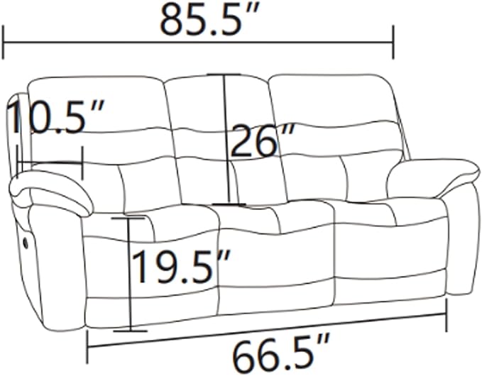 Power Reclining Sofa Set, Genuine Leather Recliner Sofa Set,Living Room Furniture Setwith USB Charging and LED Lights,for Living Room/Apartment/Office/Home Theather,Light Grey,S