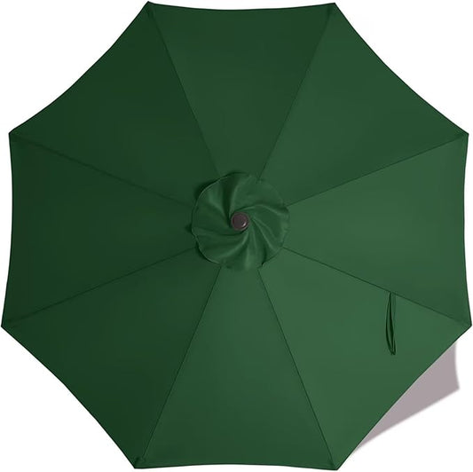 ABCCANOPY 9ft Outdoor Umbrella Replacement Top Suit 8 Ribs (Forest Green)