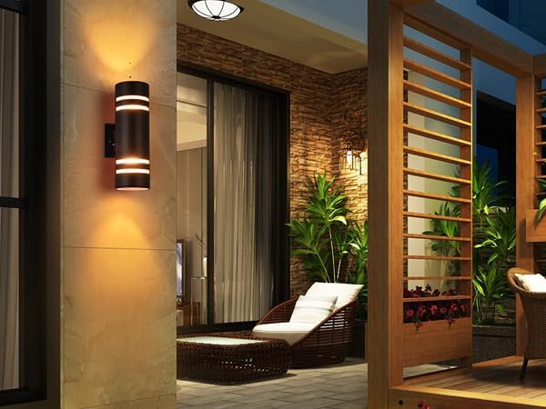 Housen Solutions Dusk to Dawn Outdoor Wall Lights, IP65 Waterproof Exterior Lighting Fixtures, Aluminum Outdoor Lights Fixture for Porch Patio, Oil Rubbed Bronze