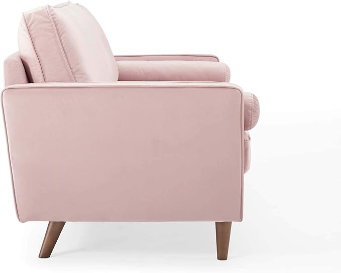 Modway EEI-3764-PNK Valour Performance Velvet Sofa, Pink