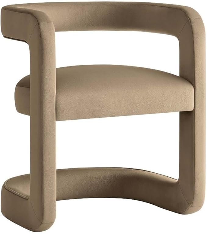Modway Winslow Stain-Resistant Performance Velvet Accent Chair in [Color]- Open Back Barrel Armchair - Versatile Upholstered Dining Chair - Cozy Reading Chair