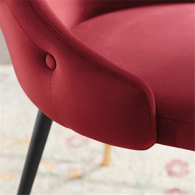 Modway EEI-3907-MAR Adorn Tufted Performance Velvet Dining Side Chair, Maroon