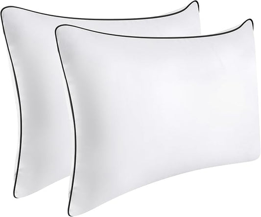 Opposy Bed Pillows for Sleeping 2Pack Medium Firm, King Size Set of 2, Cooling Pillows Hotel Quality with Premium Soft Down Alternative Fill for Back, Stomach or Side Sleepers（Pack of 2）