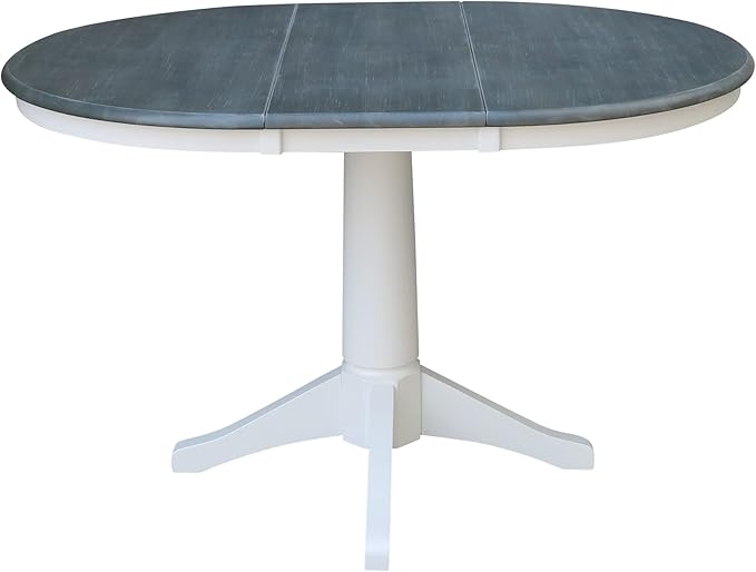 International Concepts 36" Round Table with 12" Leaf-Dining Height