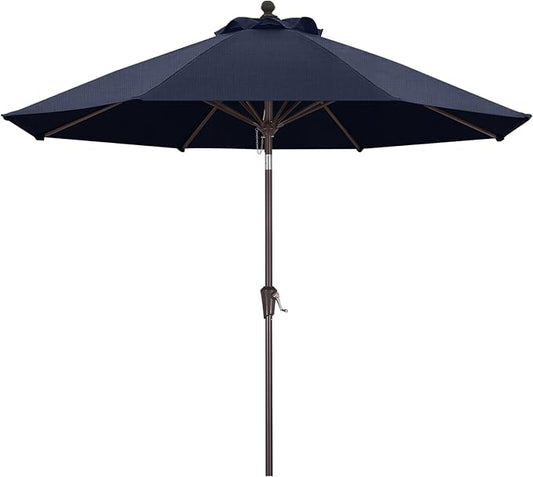 ABCCANOPY OLEFIN® 5-Year No Fading 9FT Patio Umbrella, Outdoor Table Umbrella with 8 Sturdy Ribs for Deck, Backyard, Yard (Tibetan Blue)