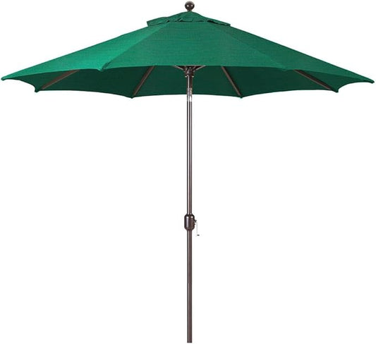 Galtech Deluxe Auto Tilt Market Umbrella, 11ft - Outdoor Patio, Deck, Pool, Backyard Stand Alone Umbrella - Octagon, Heavy Duty w/Bronze Frame & Sunbrella Fabric (Forest Green)