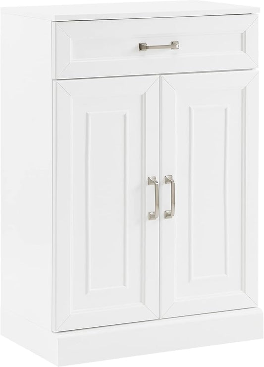 Crosley Furniture Stanton Pantry Storage Cabinet with Shelves, Kitchen, Dining, or Laundry Room, White