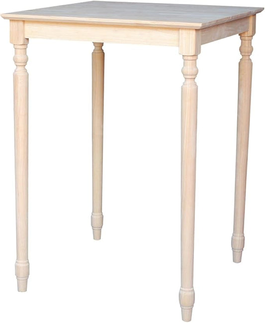 IC INTERNATIONAL CONCEPTS Solid Wood Top Table - Turned Legs