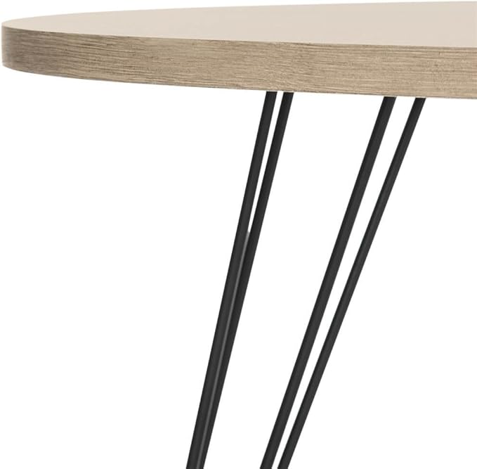 Safavieh Home Collection Rocco Retro Mid-Century Light Oak and Black Wood Coffee Table