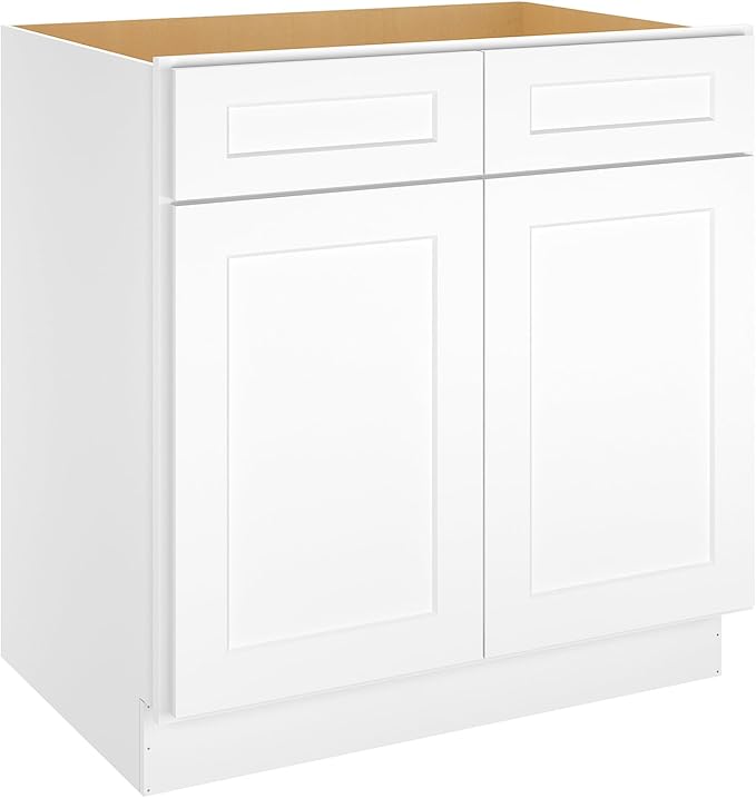 LOVMOR Kitchen Sink Base Cabinet, Unassembled Cabinet, Single Sink Storage Unit, Large Capacity, 24" D*33" W*34-1/2"H