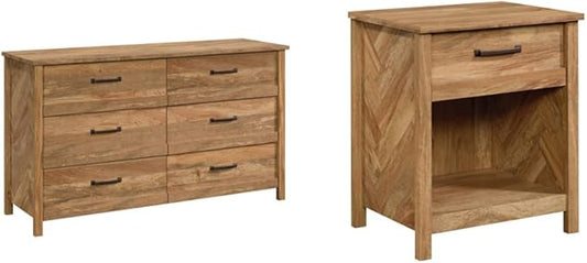 Sauder Cannery Bridge Dresser and Nightstand, Sindoori Mango Finish