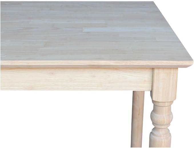 IC INTERNATIONAL CONCEPTS Solid Wood Top Table - Turned Legs