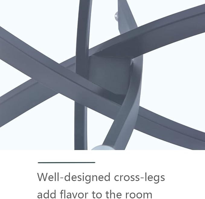 Tempered Glass Dining Table with Black Metal Legs, 47" Modern Rectangular Kitchen Table for Dining Room Kitchen (47.24" * 31.5", Black)