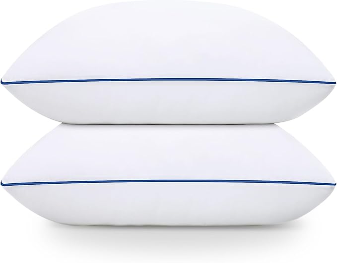 Bed Pillows for Sleeping, 2 Pack, Cooling Hotel Quality Quality with Premium Soft Down Alternative Fill for Back, Stomach or Side Sleepers,17x26Inches