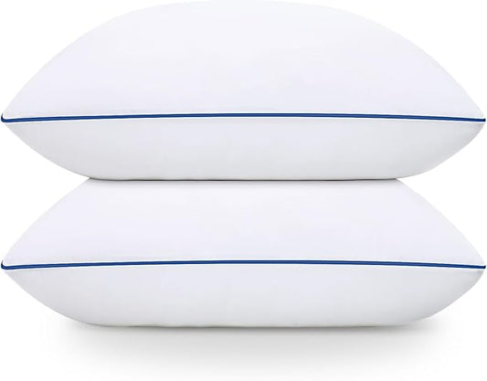 Bed Pillows for Sleeping, 2 Pack, Cooling Hotel Quality Quality with Premium Soft Down Alternative Fill for Back, Stomach or Side Sleepers,17x26Inches