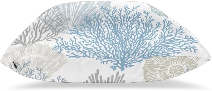 BETGINY Coastal Throw Pillow Cover 22 X 22 Inch Pack of 2, Summer Ocean Themed Pillow Covers Square Cushion Farmhouse Seashell Starfish Beach Pillow Cases for Bedroom Living Room