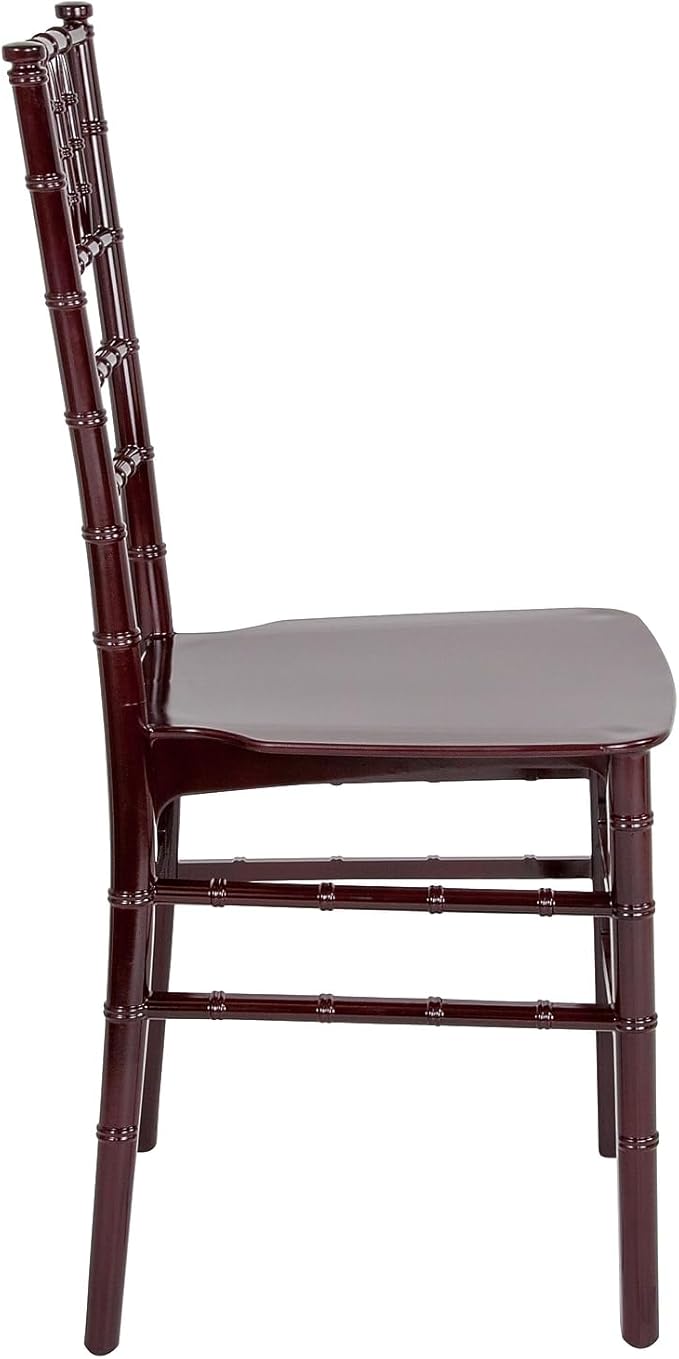 Flash Furniture HERCULES Series Mahogany Resin Stacking Chiavari Chair