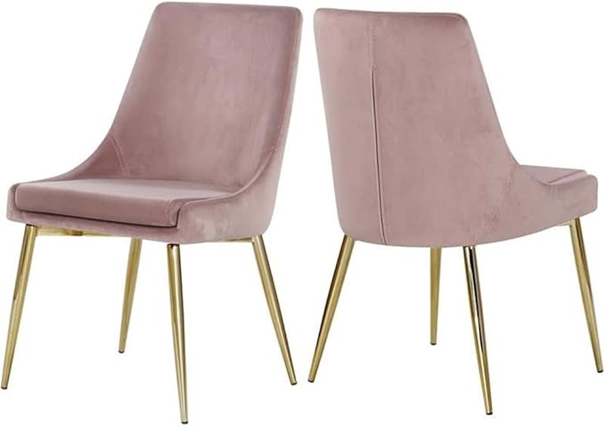 Meridian Furniture Karina Pink Velvet Dining Chair (Set of 2)