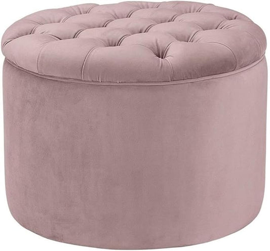 Tov Furniture Queen Mauve Velvet Storage Ottoman