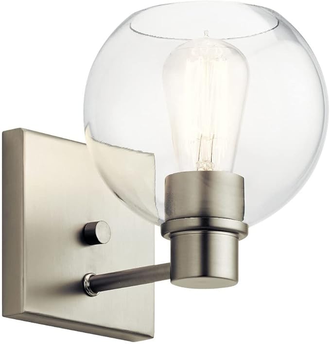 Kichler Lighting 45892NI One Light Wall Sconce from The Harmony Collection, Brushed Nickel