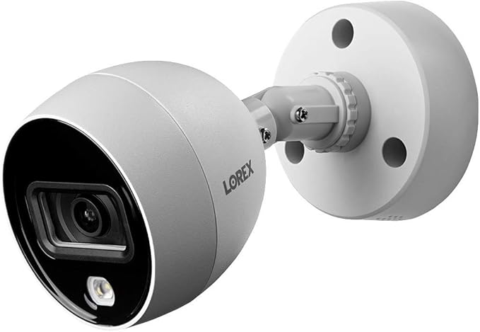 Lorex 4K Indoor/Outdoor Ultra HD Motion Detected Wired Security Surveillance Add-On Bullet Camera - with IR Night Vision and Long Range