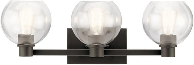 Kichler The Harmony 24.5 inch 3 light vanity light with clear glass Olde Bronze®