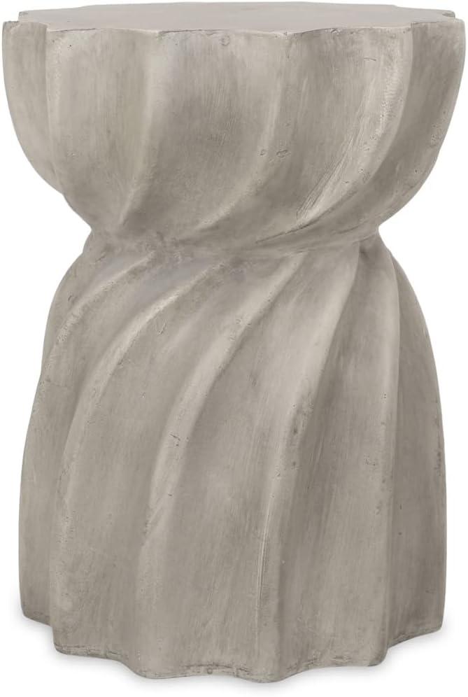 Richie Indoor Contemporary Lightweight Concrete Accent Side Table