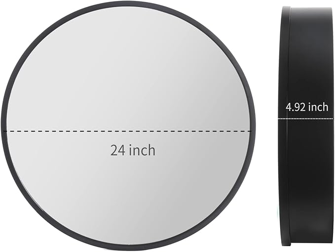 Movo Medicine Cabinet Round 24 Inch x 24 Inch Bathroom Cabinet Mirror, Circular Storage Cabinet Surface Mounted