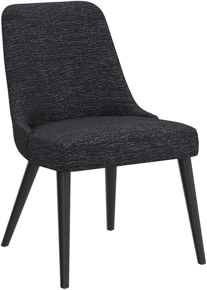 CHITA Mid-Century Modern Dining Chair, Upholstered Fabric Accent Chair, Set of 2,Dark Blue in Fabric