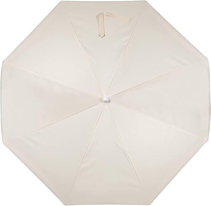 BEACH STATE Summerland 6.5 Feet Beach Umbrella with Fringe - Patio Umbrella - Outdoor Umbrella - UV50+ Sun Protection