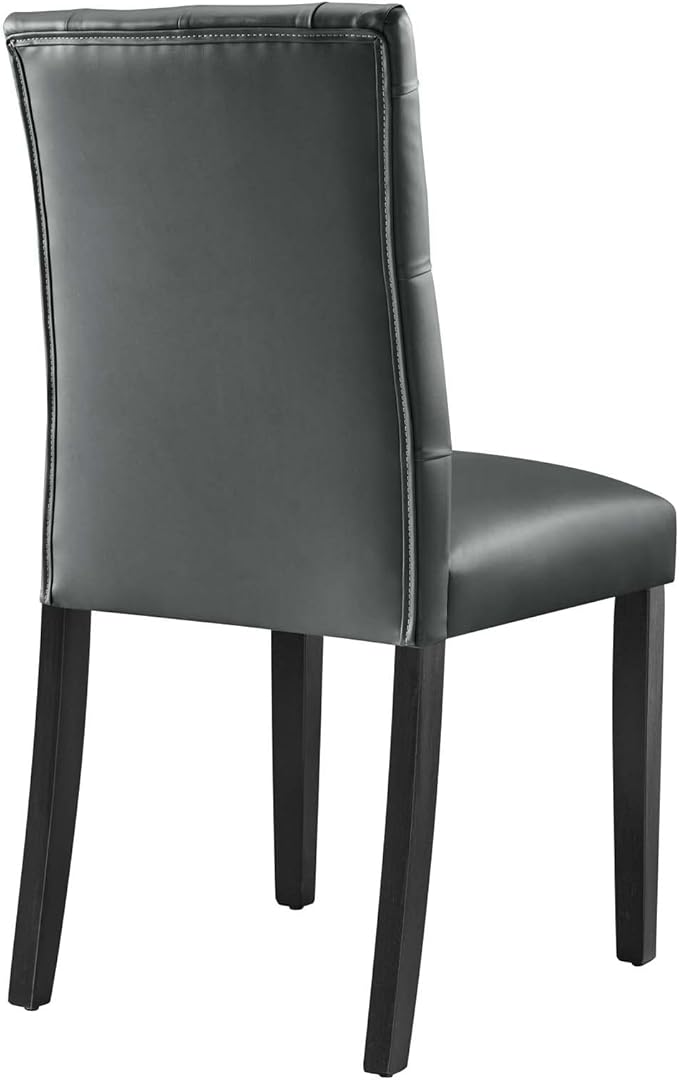 Modway EEI-3472-GRY Duchess Dining Chair Vinyl Set of 2, Gray