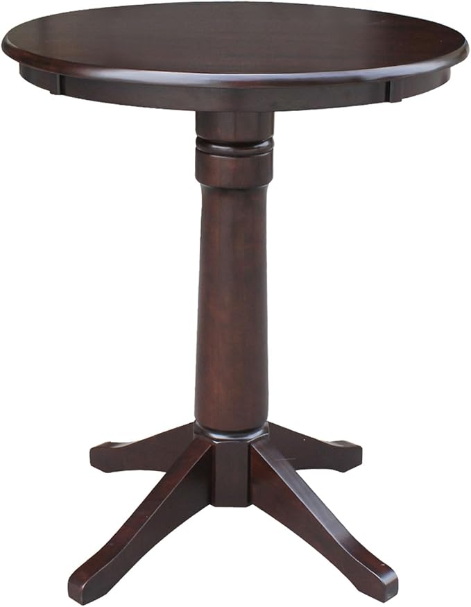 IC INTERNATIONAL CONCEPTS 30" Round Top Pedestal Table - 35.9" H