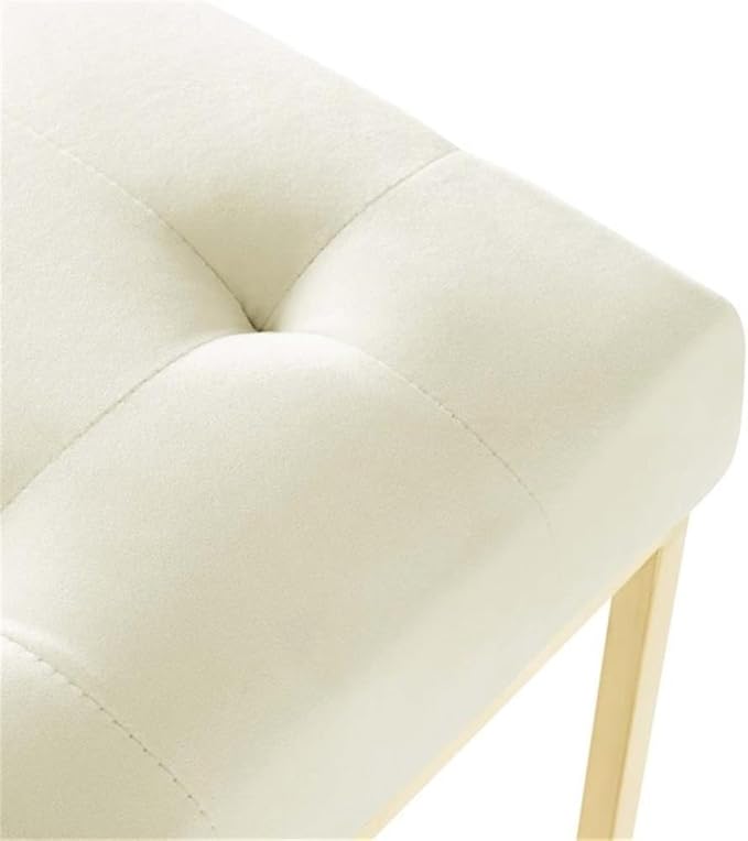 Modway Privy Performance Velvet Gold Stainless Steel Dining Chair in Gold Ivory